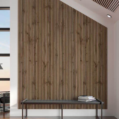 Панель стеновая акустическая МДФ Stella Trend Light Пекан